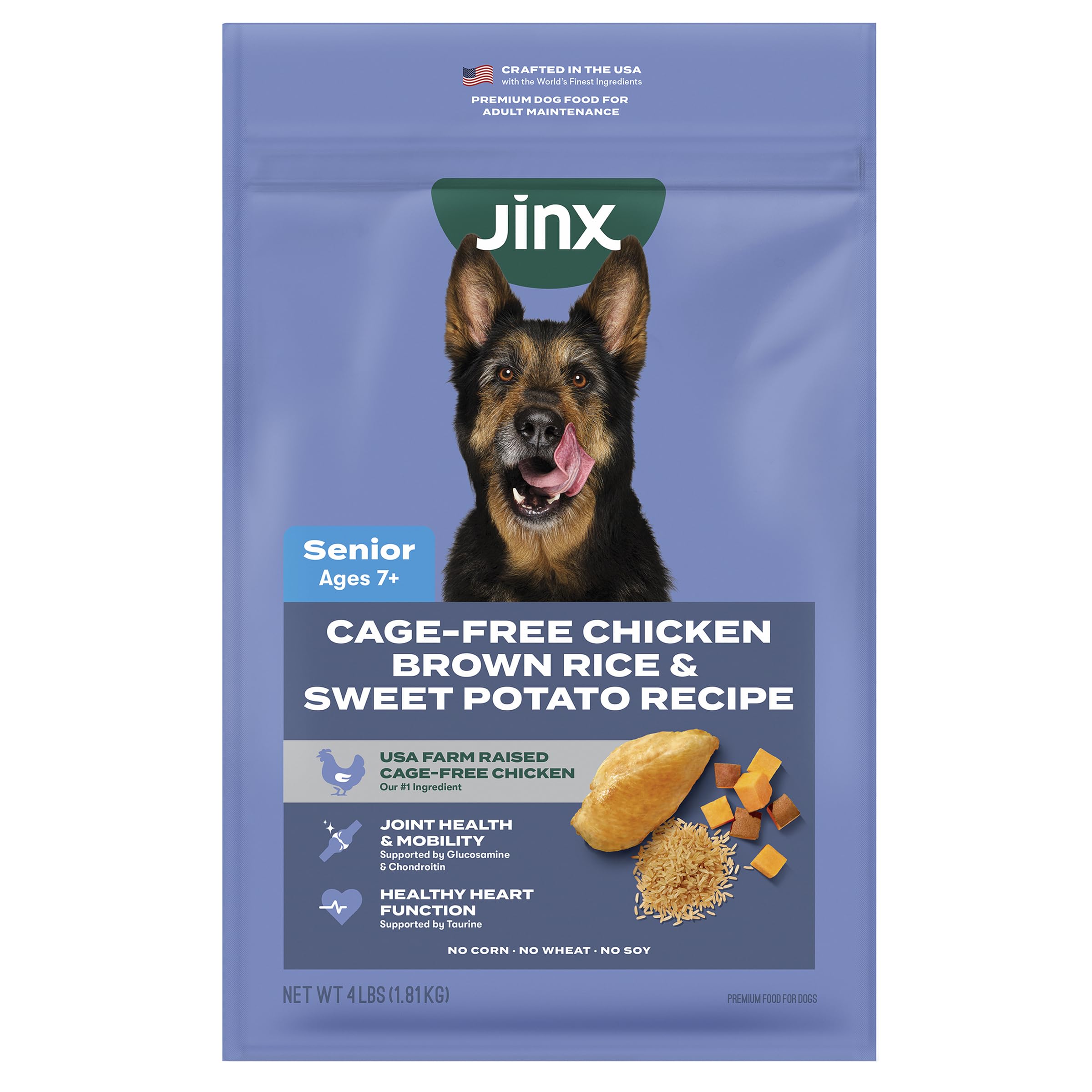 Jinx Senior Dry Dog Food - Real Chicken, Brown Rice & Sweet Potato